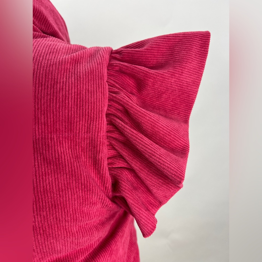 💚 2646. Pink Corduroy Puffer Vest - Picture 3 of 12